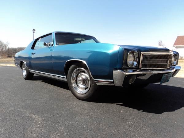 1970 Chevrolet Monte Carlo DARK FATHOM BLUE-BEST YEAR MC Stock # 10CLTH ...