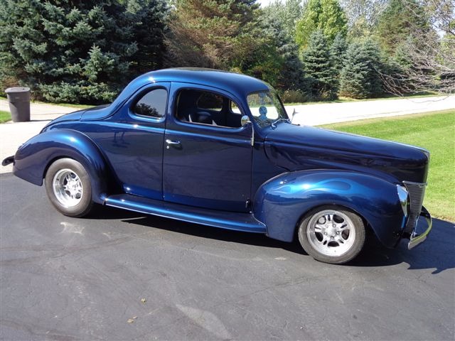 1940 Ford Deluxe COUPE -BEAUTIFUL RIDE- MIDNIGHT BLUE WITH GHOST FLAMES ...