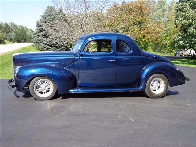 1940 Ford Deluxe COUPE -BEAUTIFUL RIDE- MIDNIGHT BLUE WITH GHOST FLAMES ...