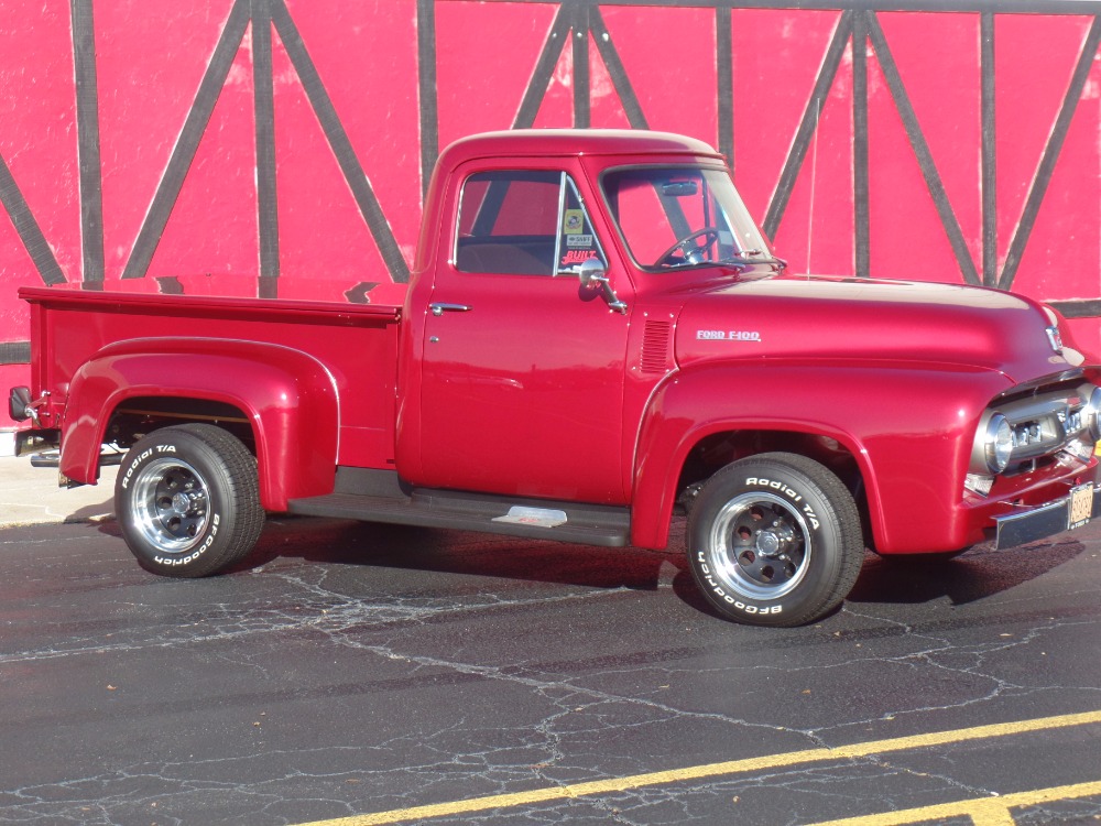 1953 Ford Pickup F100 Sweet Inferno Red Pickup With Custom