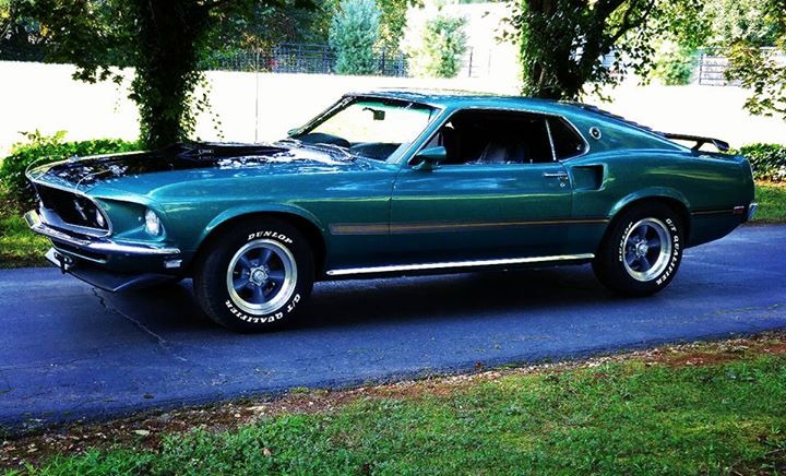 1969 Ford Mustang - MACH 1- TRUE M-CODE SILVER JADE CLASSIC- Stock ...