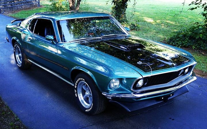 1969 Ford Mustang - MACH 1- TRUE M-CODE SILVER JADE CLASSIC- Stock ...