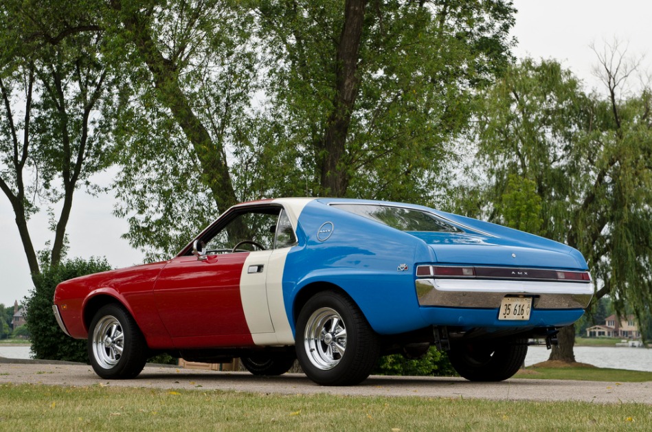 1969 AMC AMX RED WHITE AND BLUE MUSCLE 410HP Stock 69401CV for