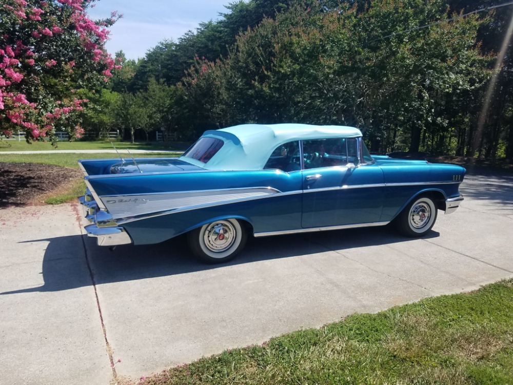 1957 Chevrolet Bel Air - HARBOR BLUE -CONVERTIBLE - SEE VIDEO Stock ...