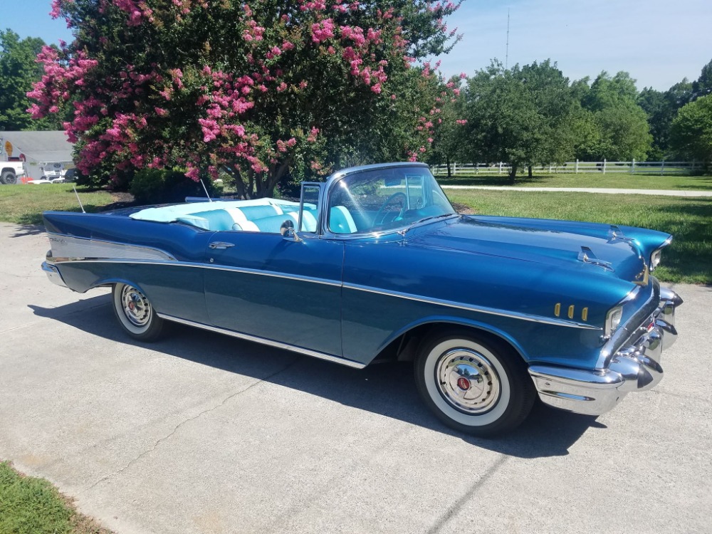 1957 Chevrolet Bel Air - HARBOR BLUE -CONVERTIBLE - SEE VIDEO Stock ...