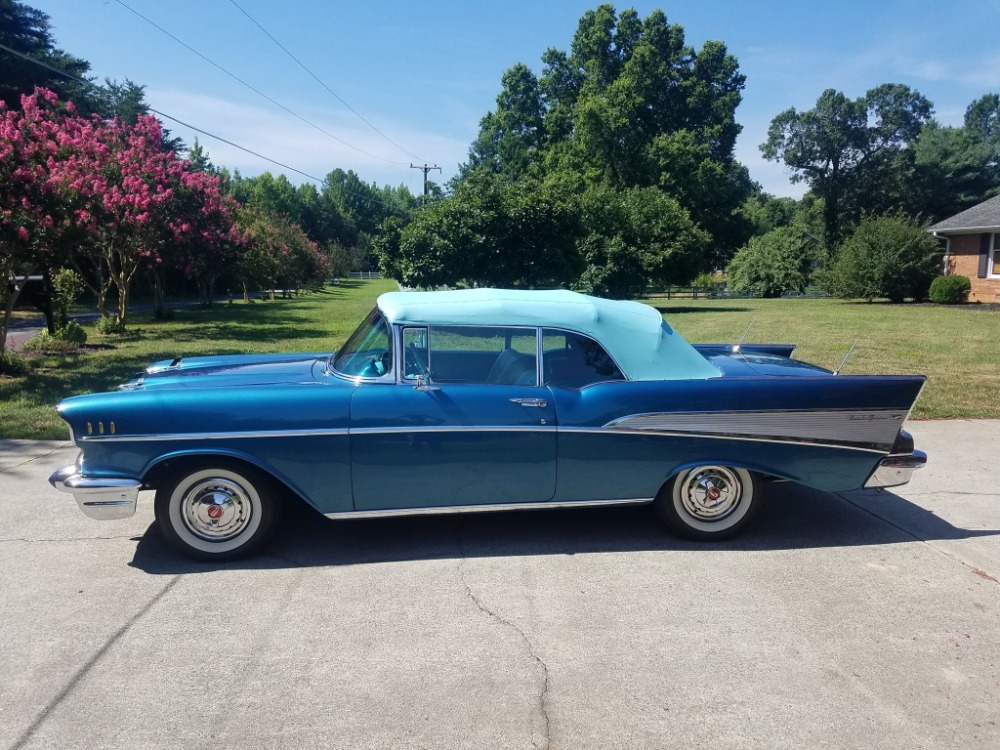 1957 Chevrolet Bel Air - HARBOR BLUE -CONVERTIBLE - SEE VIDEO Stock ...