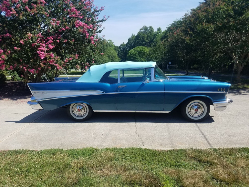 1957 Chevrolet Bel Air - Harbor Blue -convertible - See Video Stock 