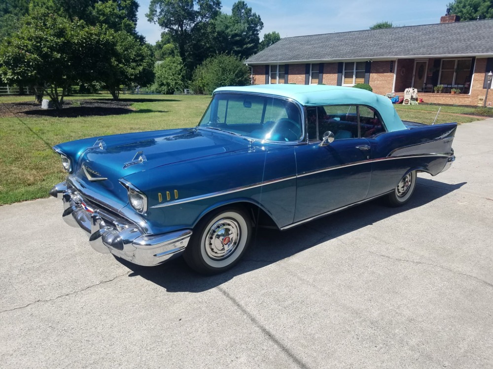 1957 Chevrolet Bel Air - HARBOR BLUE -CONVERTIBLE - SEE VIDEO Stock ...