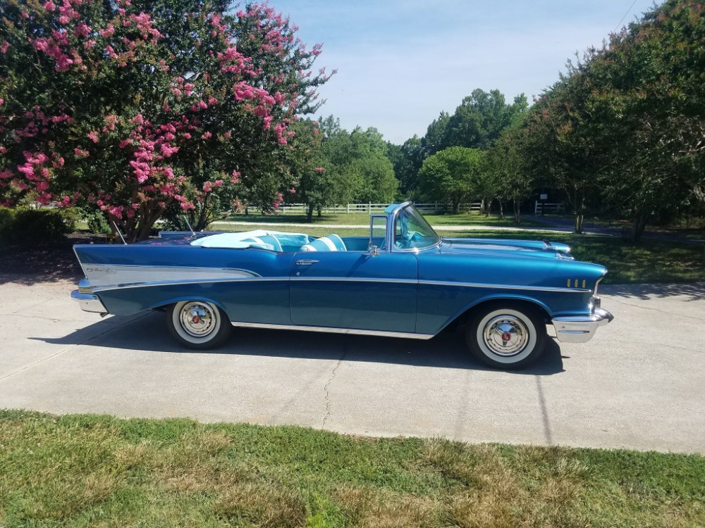 1957 Chevrolet Bel Air - HARBOR BLUE -CONVERTIBLE - SEE VIDEO Stock ...