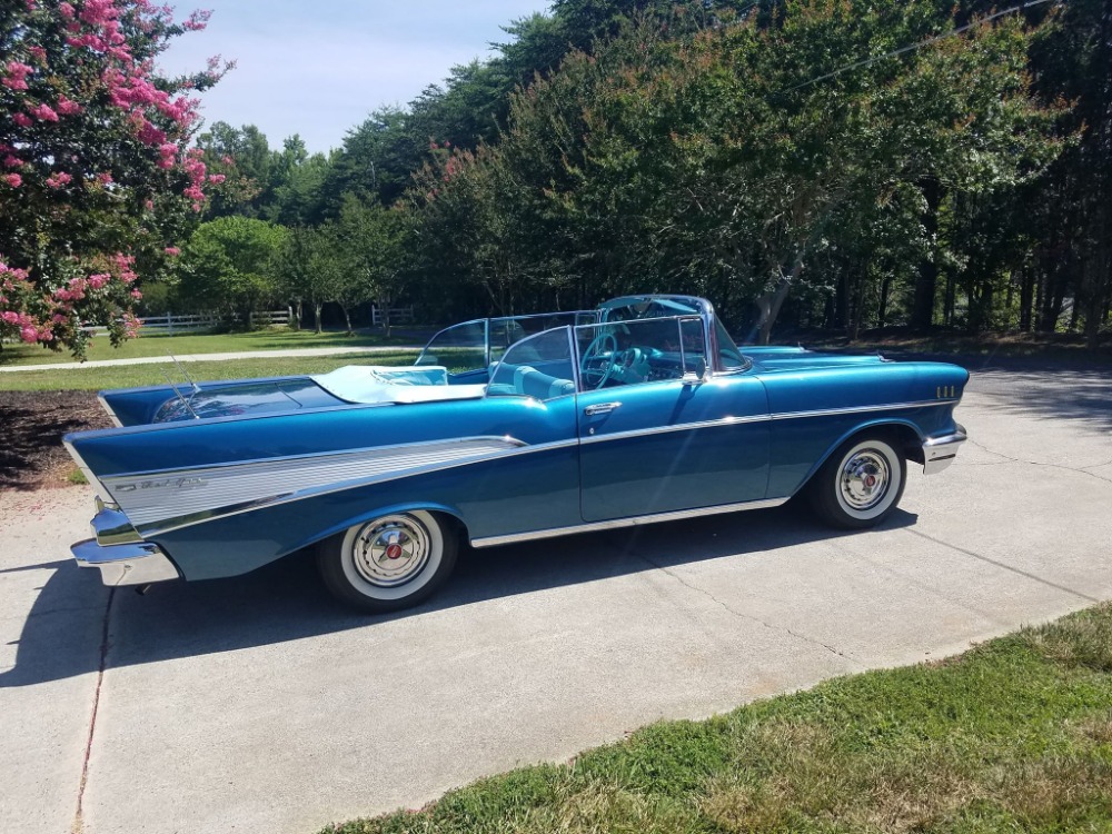 1957 Chevrolet Bel Air - HARBOR BLUE -CONVERTIBLE - SEE VIDEO Stock ...