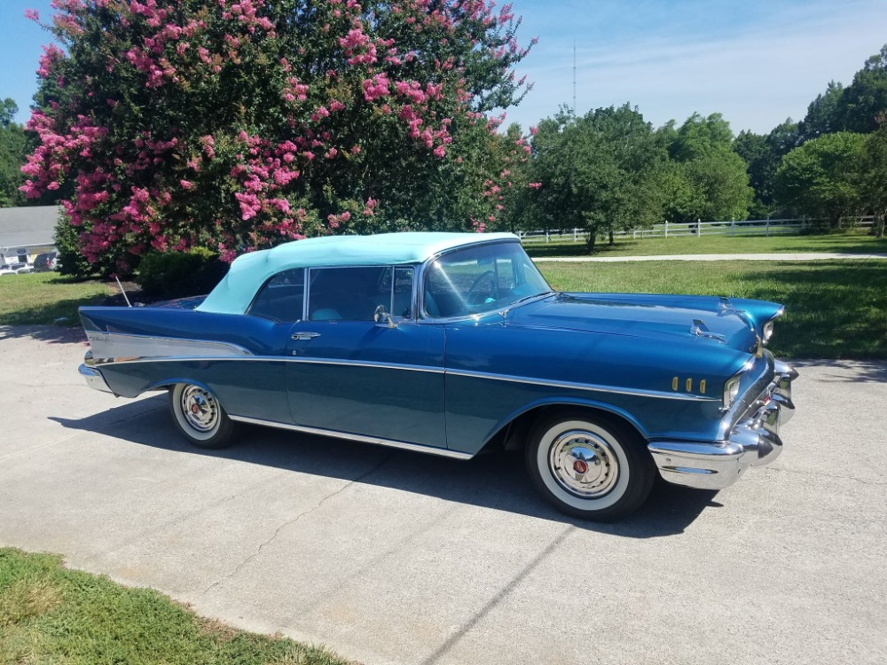 1957 Chevrolet Bel Air - HARBOR BLUE -CONVERTIBLE - SEE VIDEO Stock ...