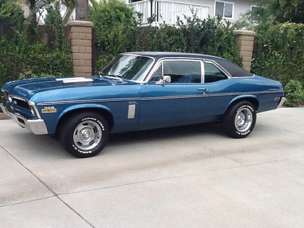 1970 Chevrolet Nova Genuine Super Sport/Factory 28 Phantom Blue Stock ...